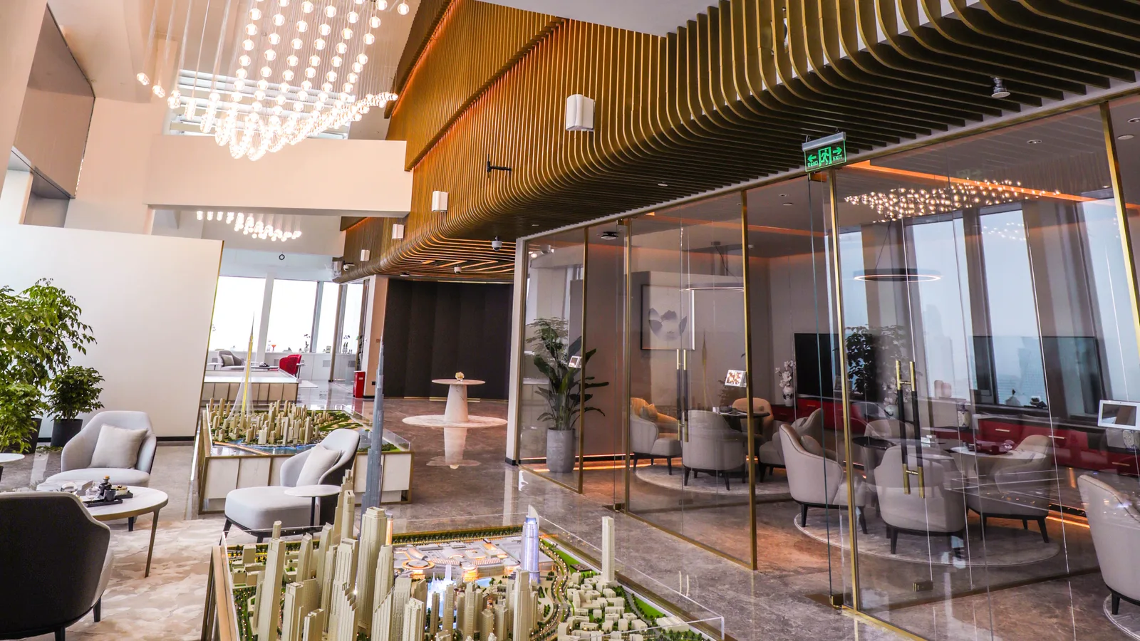 Emaar project lounge furniture and lighting context